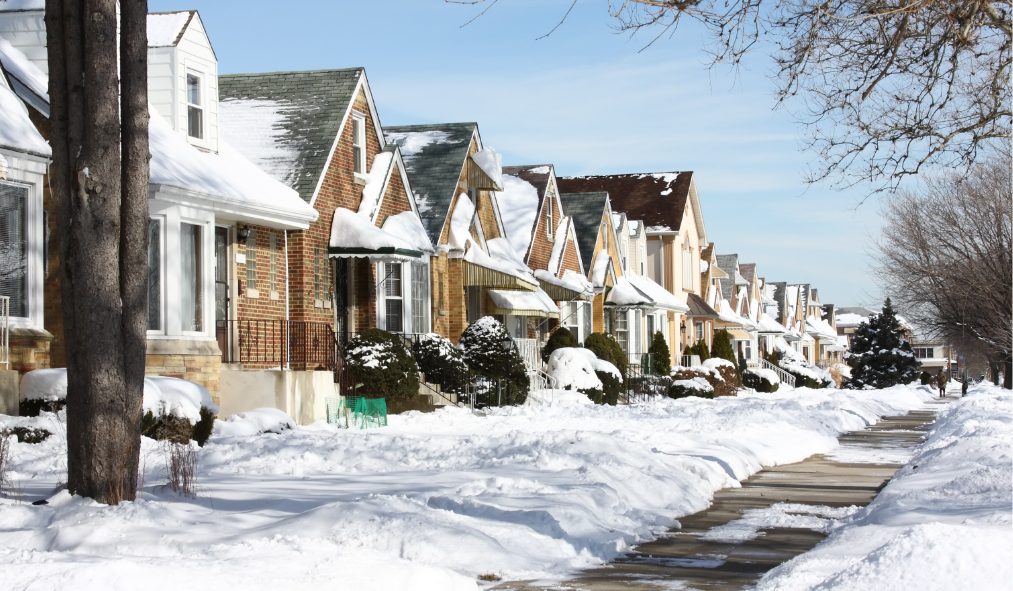 winter neighborhood suburb