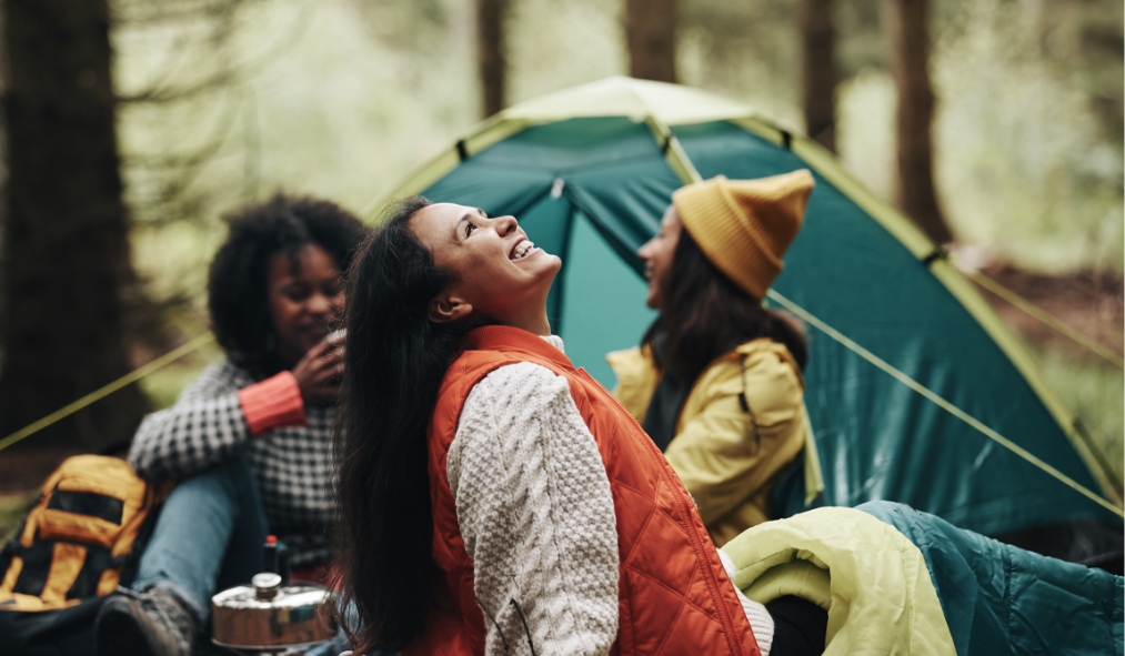 fall family camping