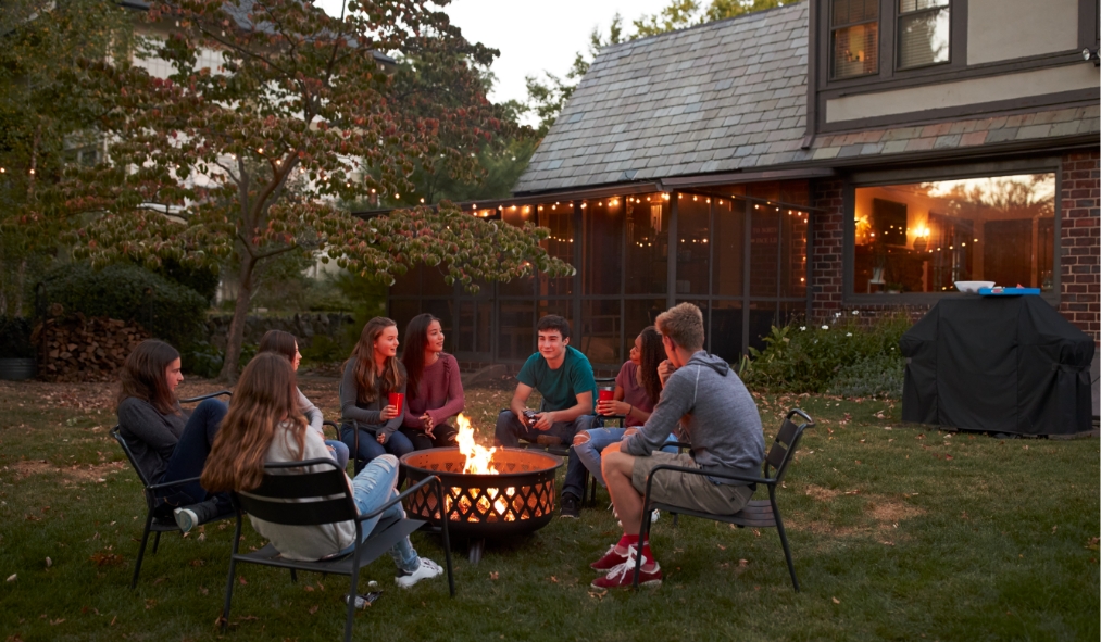 fall outdoor firepit
