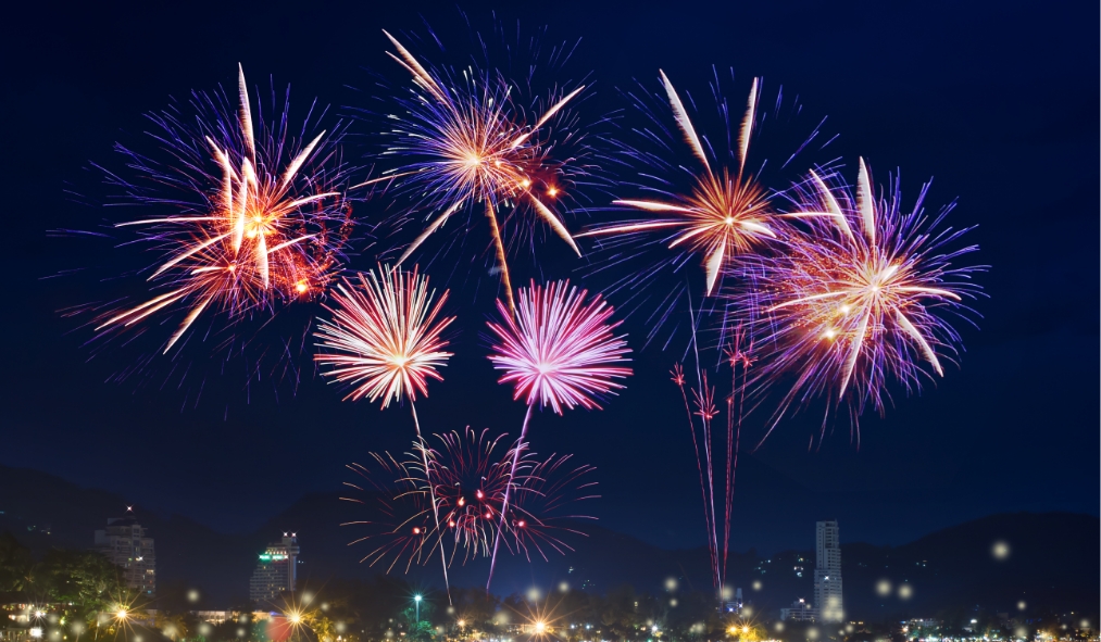 fireworks in sky