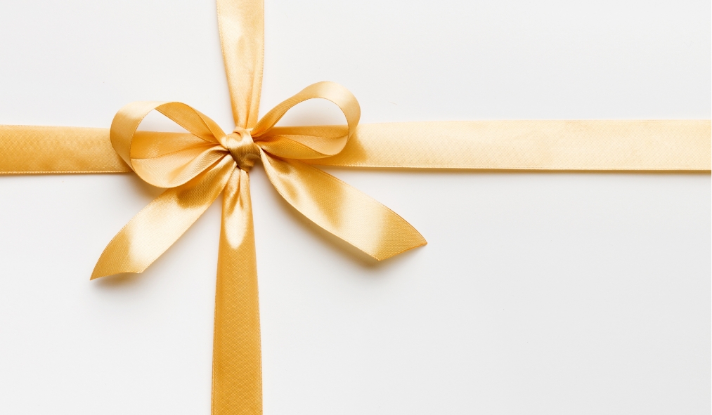 gift box gold ribbon
