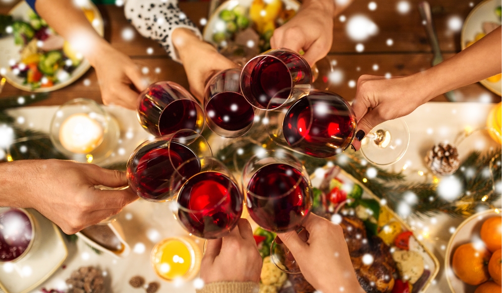 red wine toast