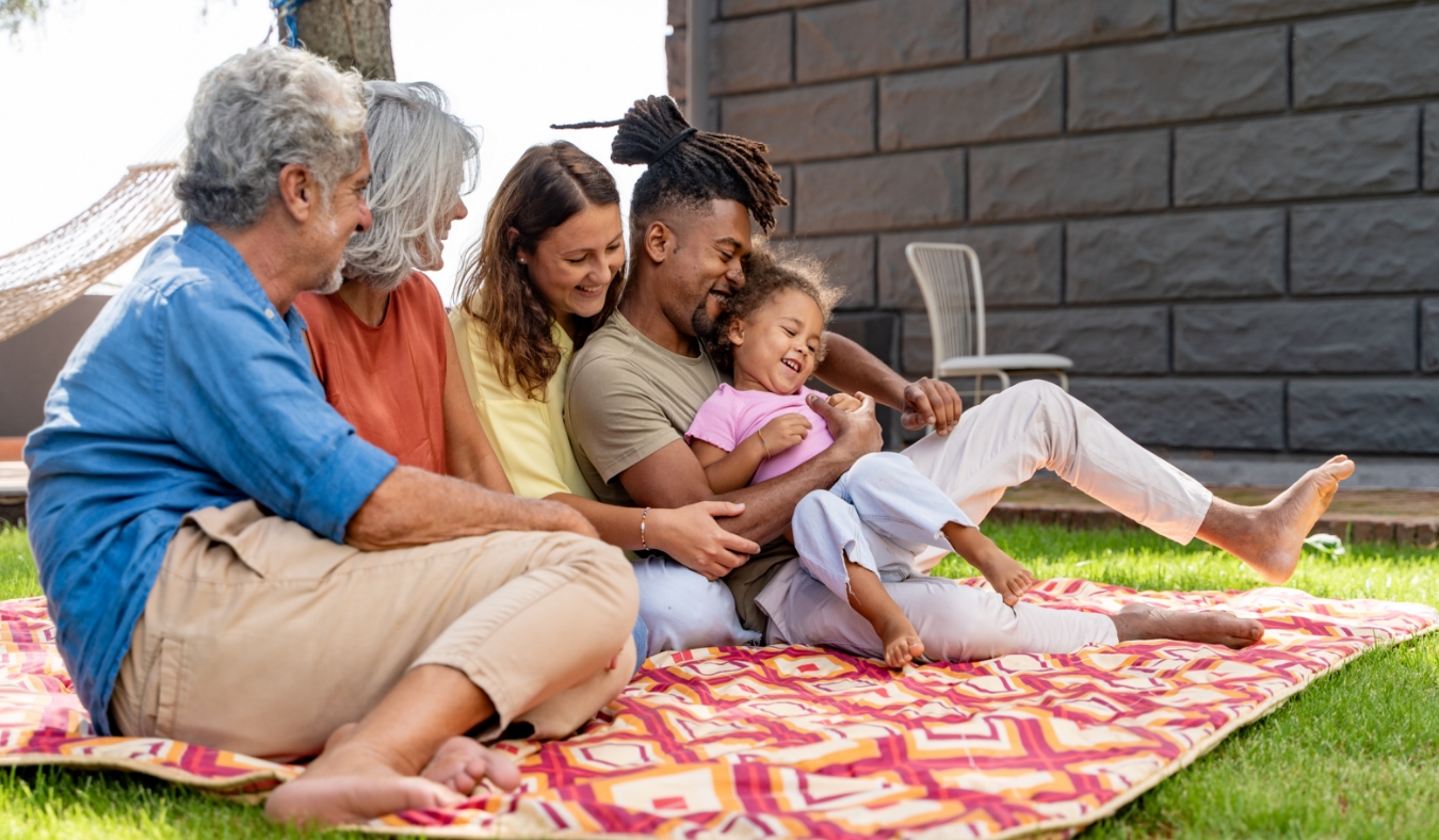multigenerational family spending quality time outdoors