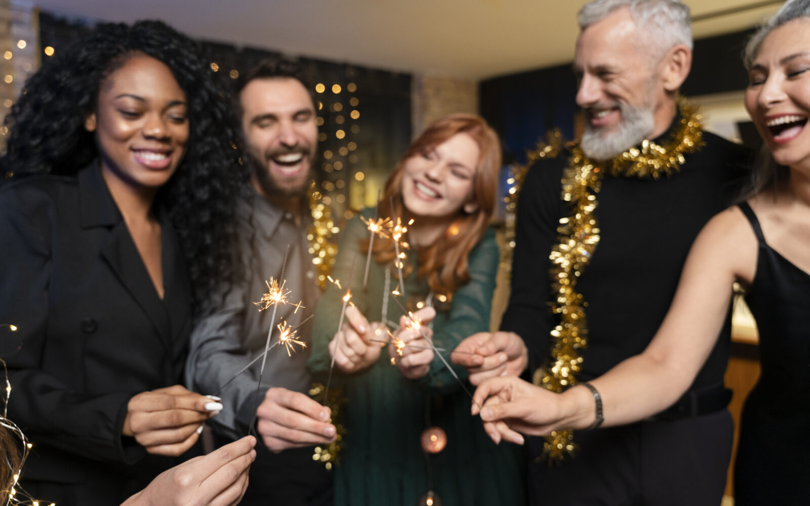 lovely family enjoying new year party (2)