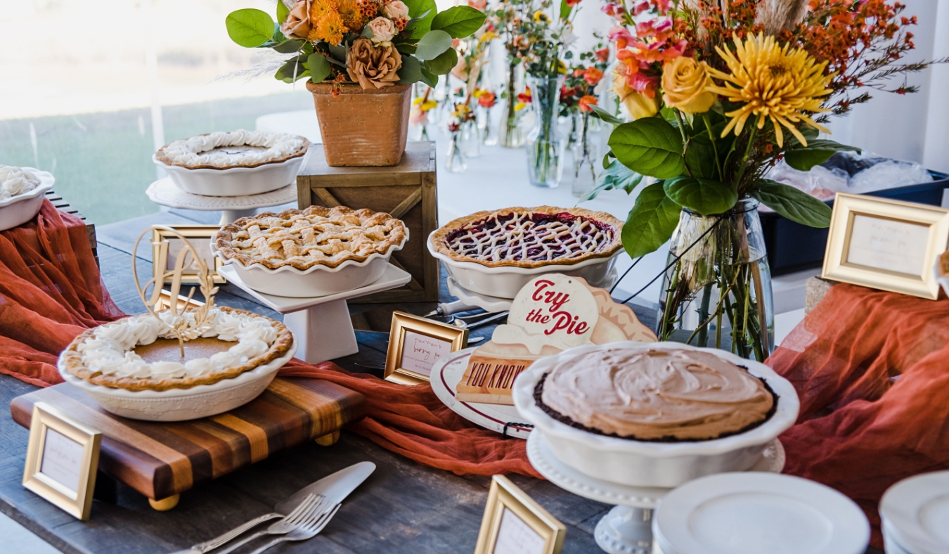 autumn pie display