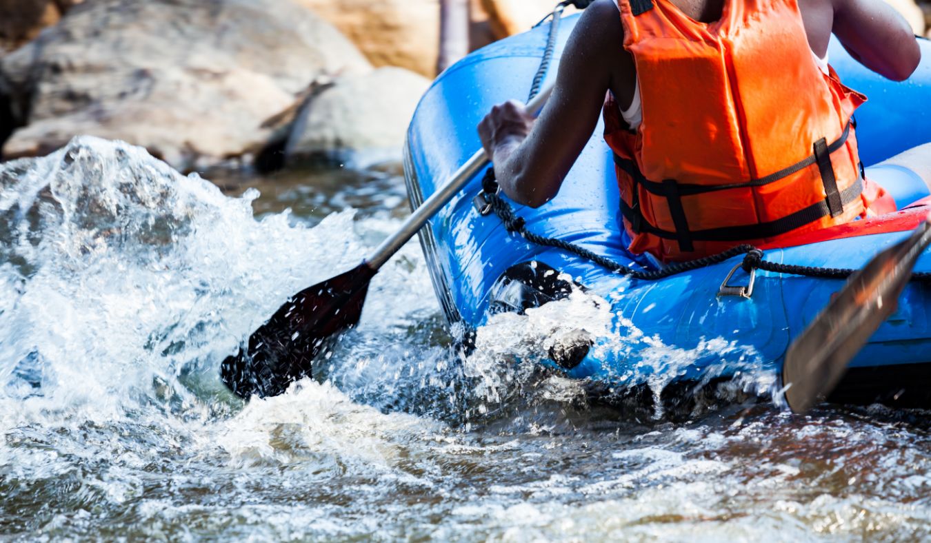 water sports water rafting in rapids