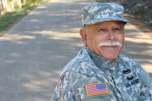 hispanic veteran smiling